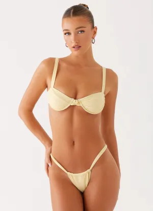 Airlie Scrunch Bikini Bottoms - Yellow