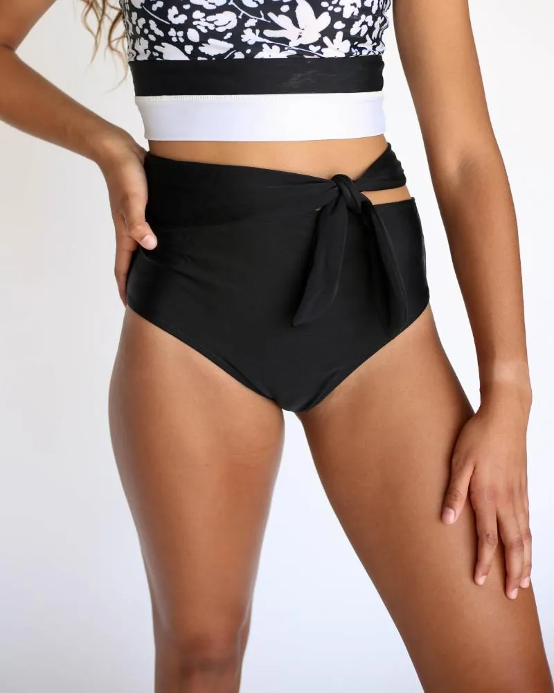 Black Side Tie Bottom