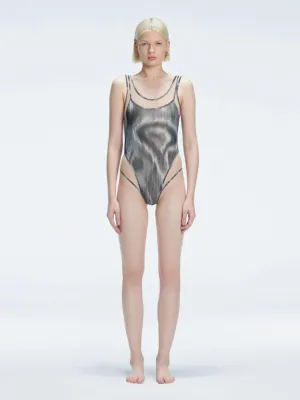 Calista Black  Plunge One Piece Swimsuit