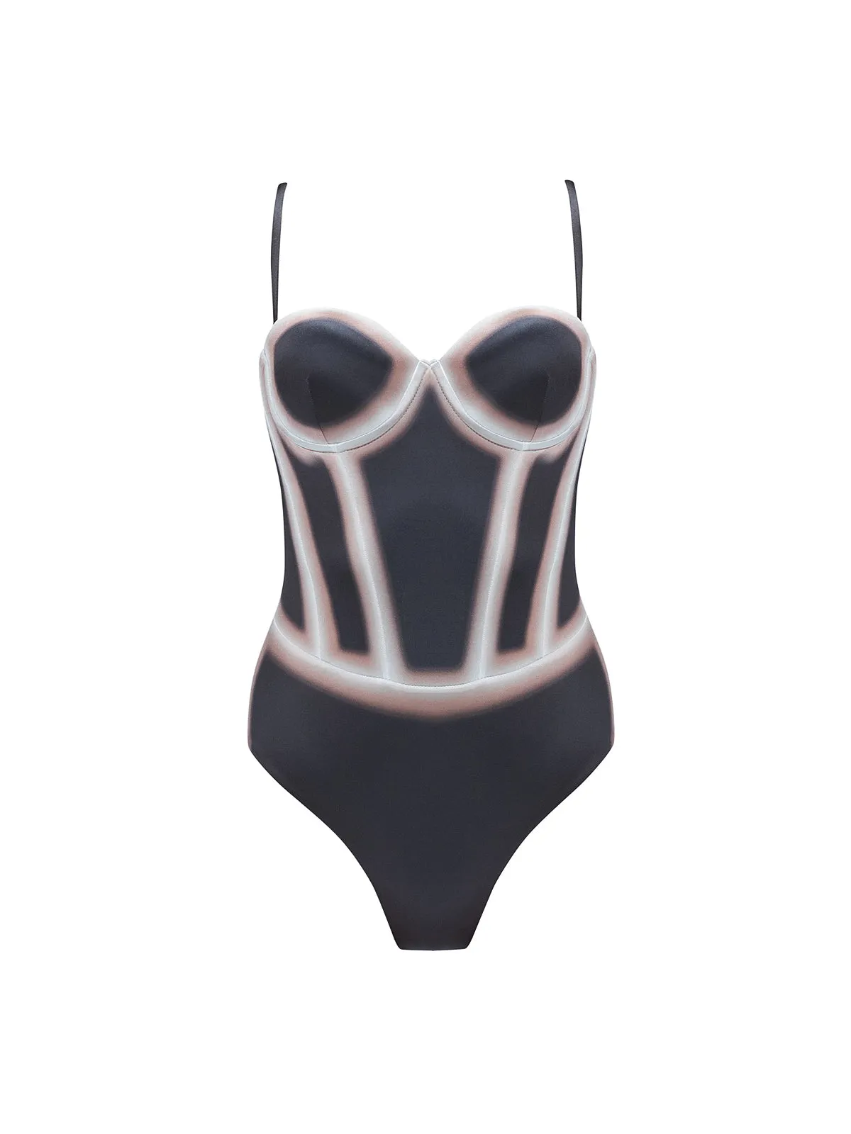 Camilla Black Bandeau One Piece Swimsuit