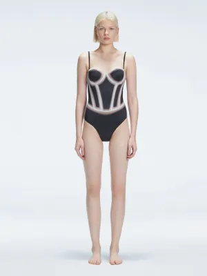Camilla Black Bandeau One Piece Swimsuit