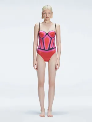 Camilla Red Bandeau One Piece Swimsuit