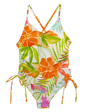 Girls Tropics Tied One Piece