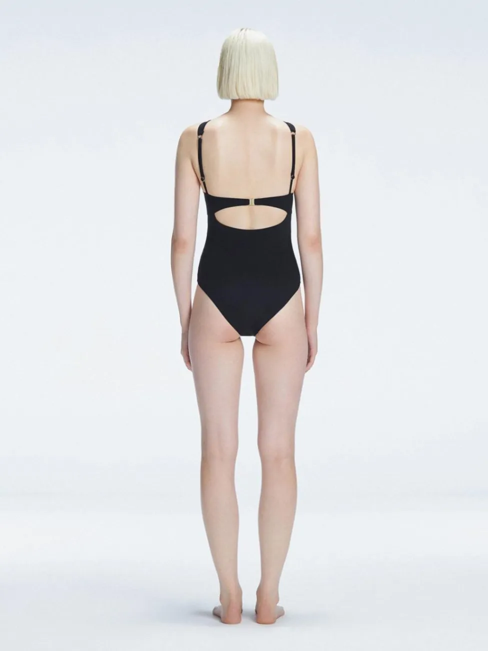 Lyra Black High Neck One Piece Swimsuit