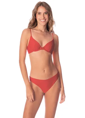 Maaji Red Camelia Dainty Unmolded Underwire Bikini Top
