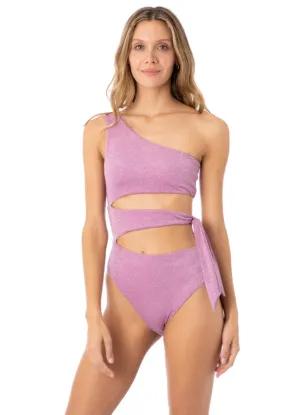 Maaji Shinny Plum Stunning Cut Out One Piece