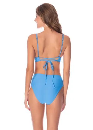 Maaji Stone Blue Suzy Q High Rise Classic Bikini Bottom