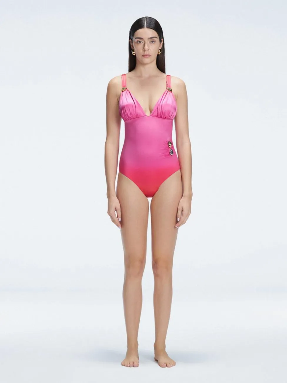 Marina Gradient V Neck One Piece Swimsuit