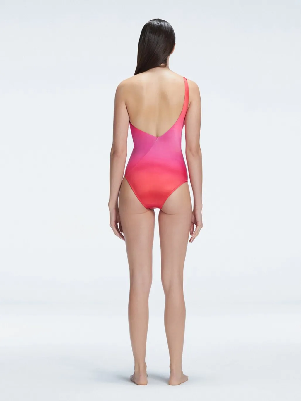 Solene Gradient One Shoulder One Piece Swimsuit