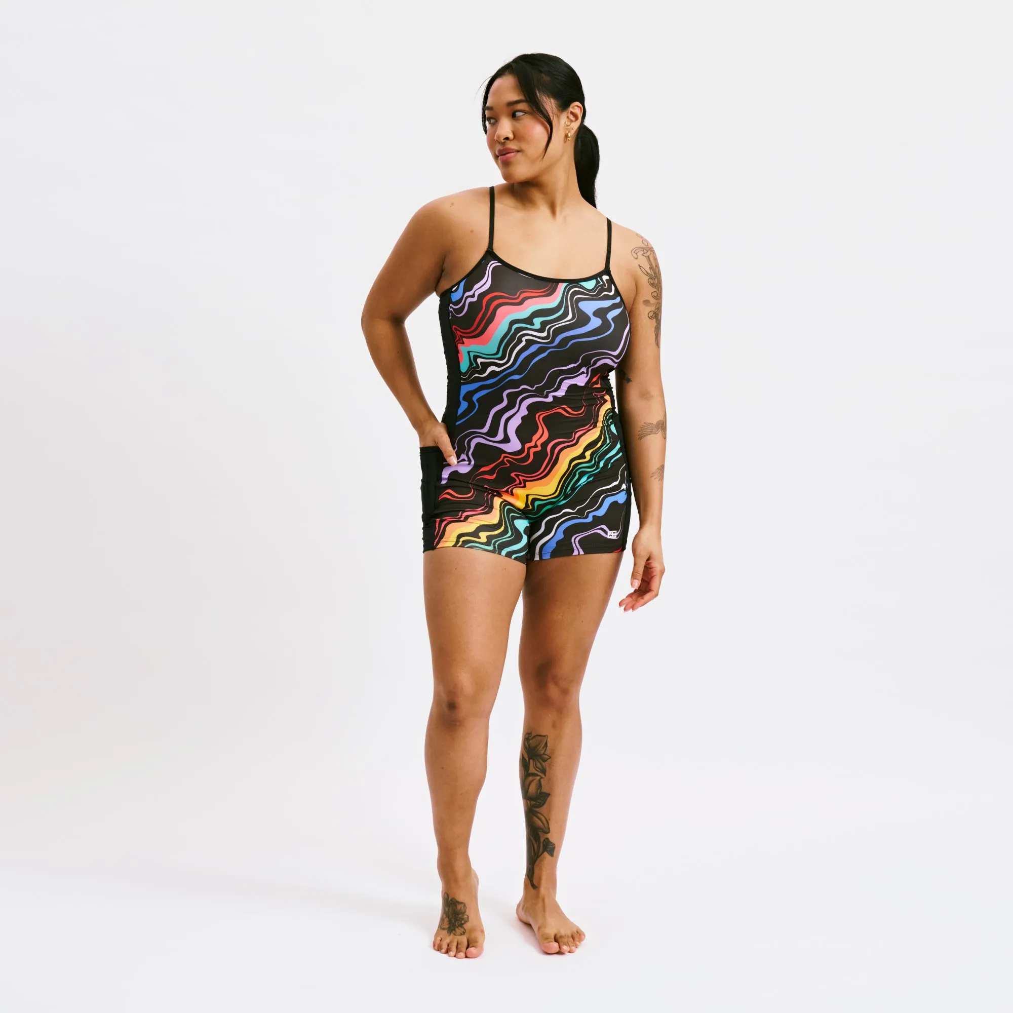 Swim 3.5" Skinny Strap Unisuit - Making Waves