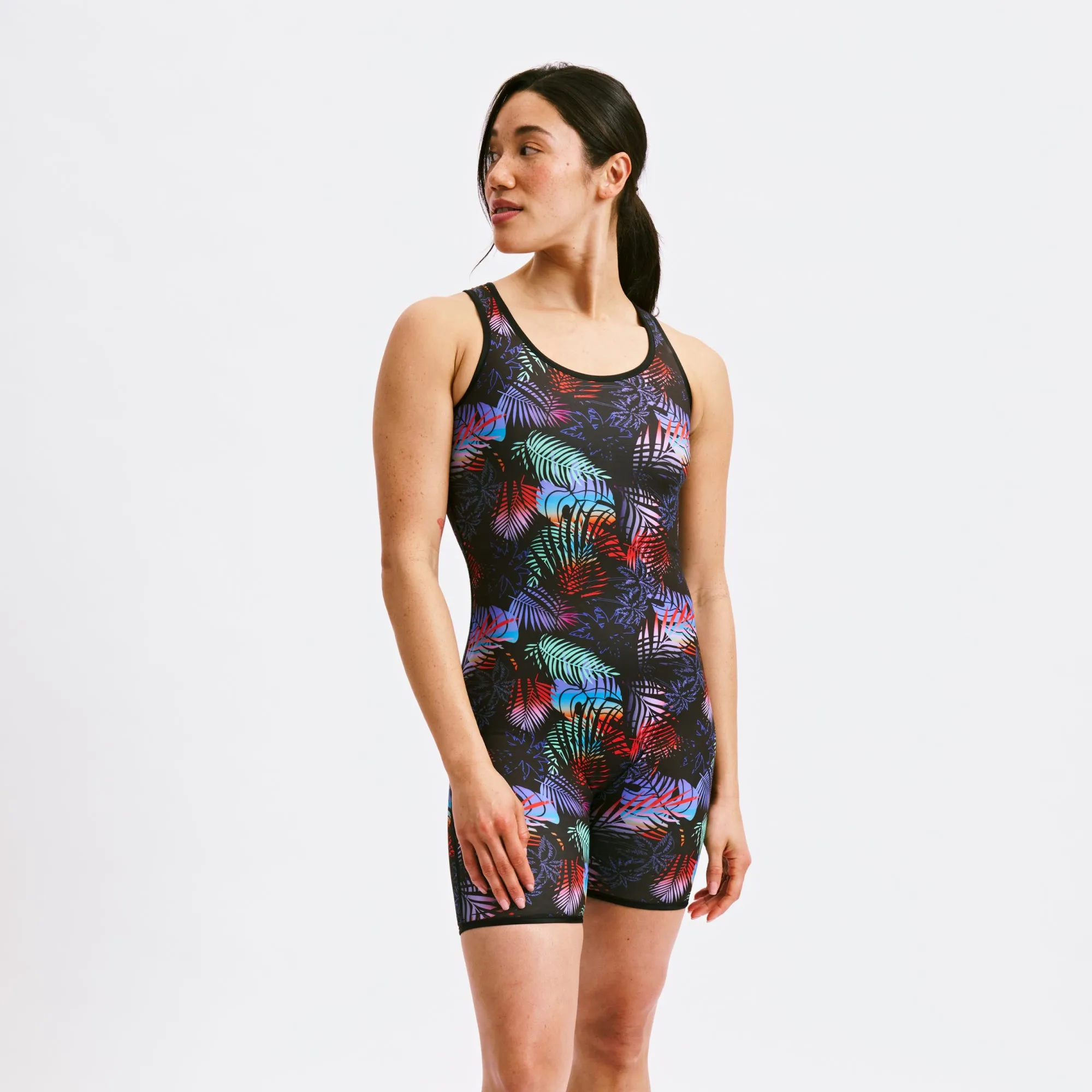 Swim 6" Reversible Sleeveless Unisuit - Palm Dreams