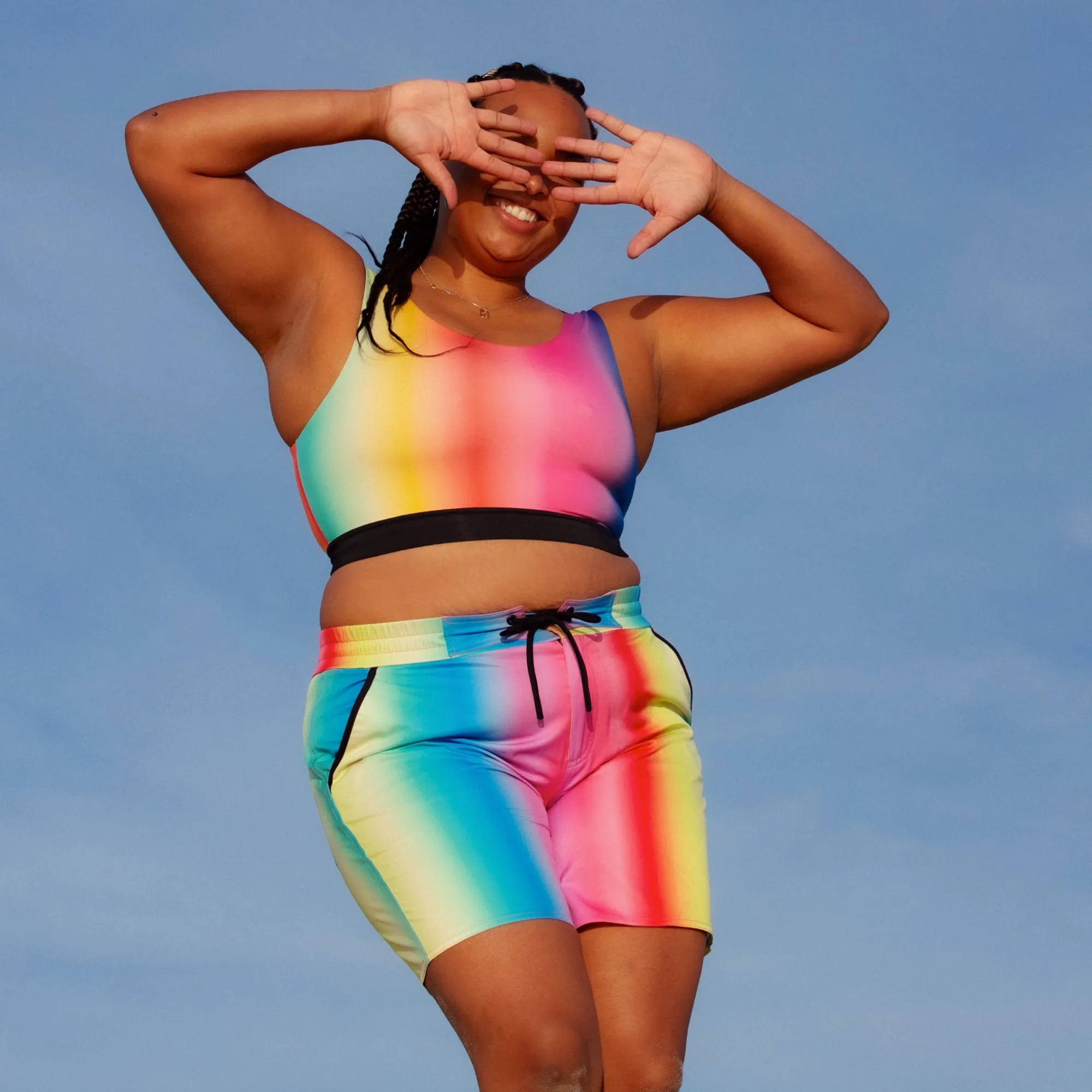 Swim 7" Heritage Board Shorts - Melting Rainbow