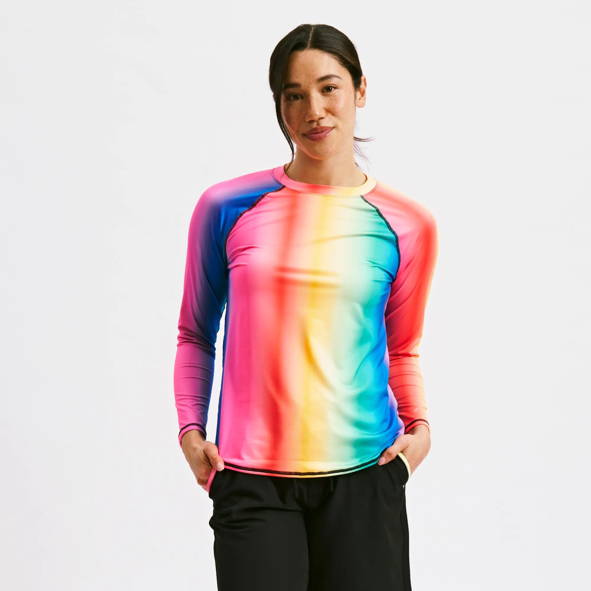 Swim Long Sleeve Sun Guard - Melting Rainbow