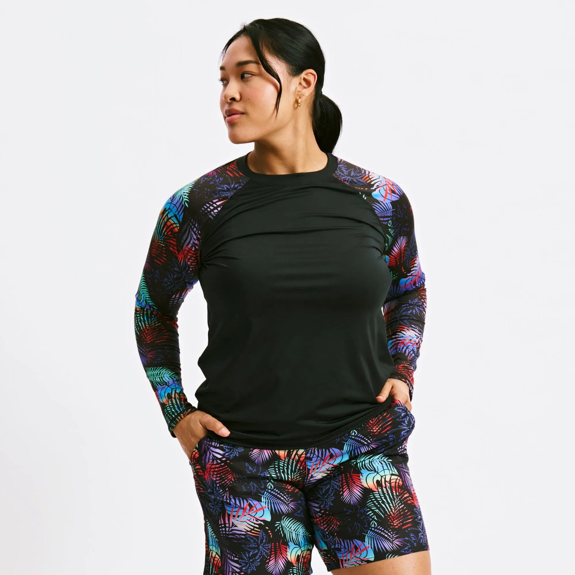 Swim Long Sleeve Sun Guard - Palm Dreams