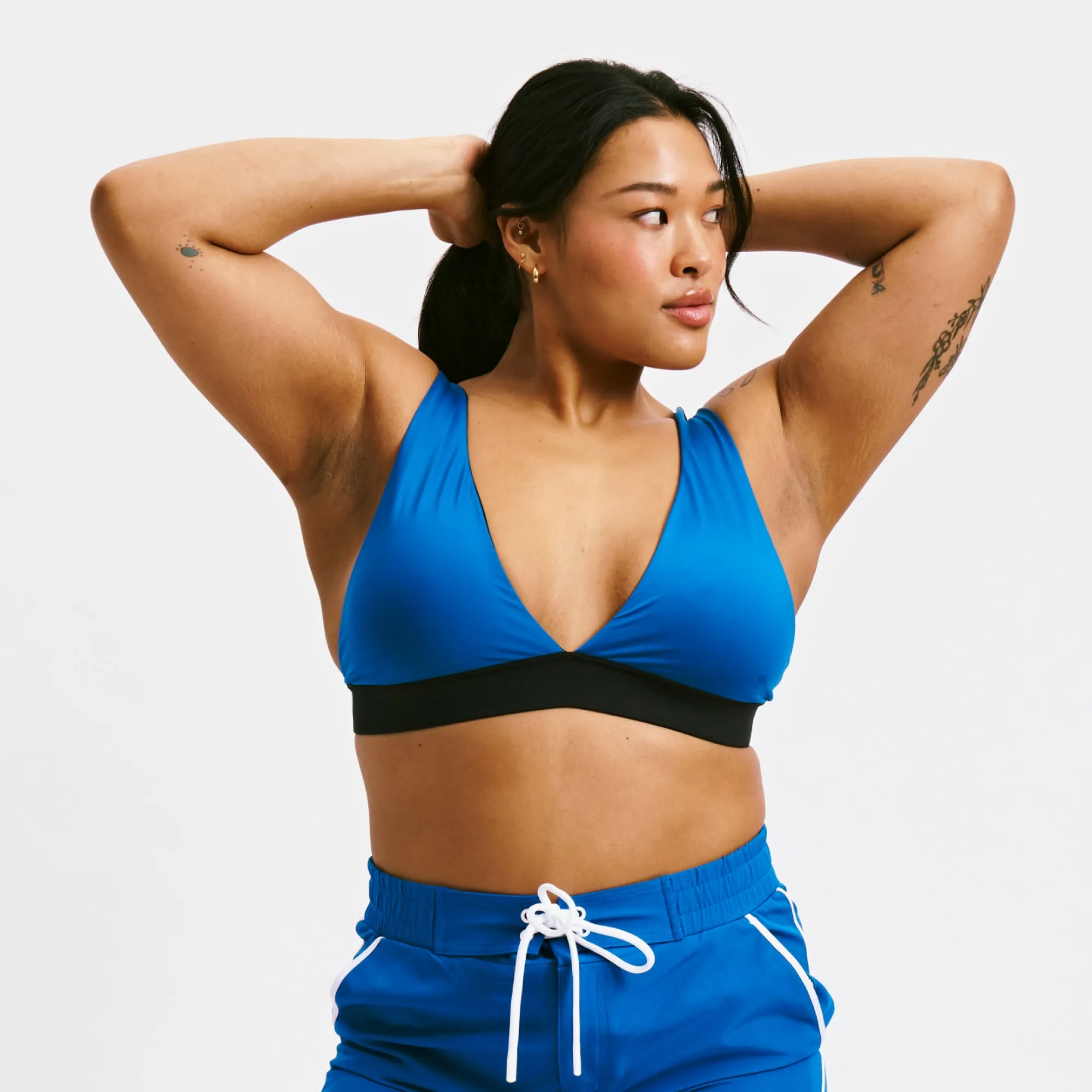 Swim Reversible Plunge Top - Marina Blue