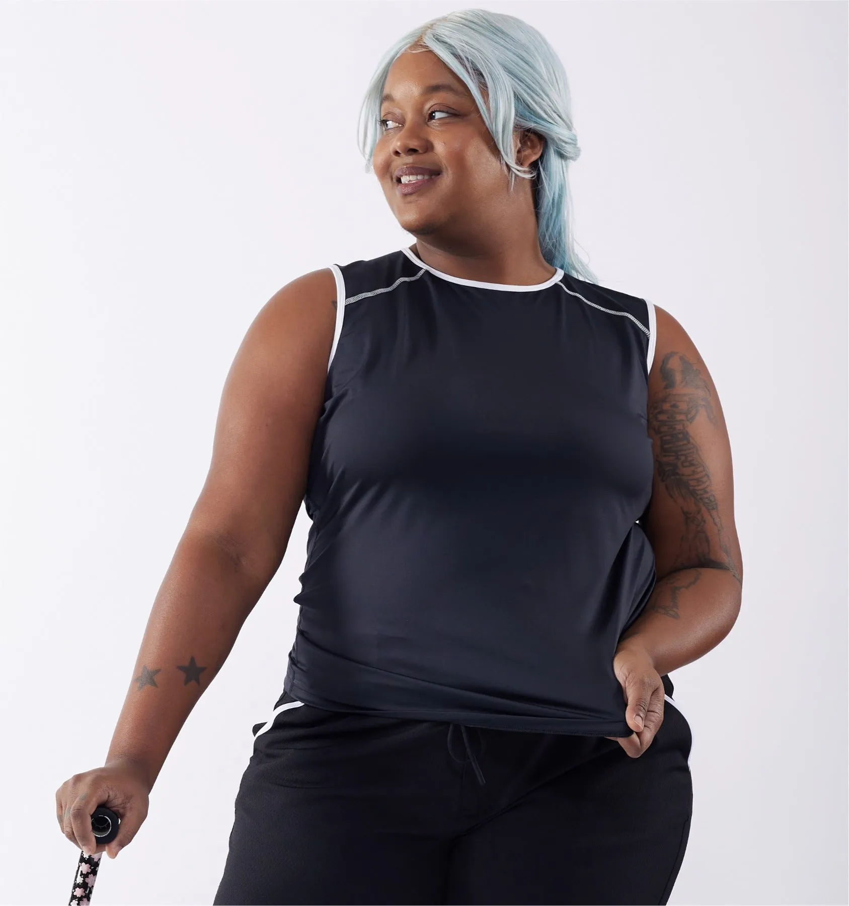 Swim Tank - Black Novelty