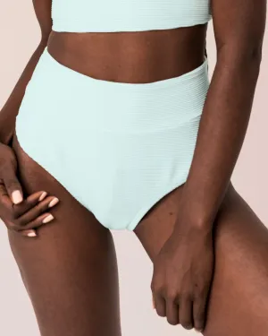 Textured Seafoam Mid Rise Bottom
