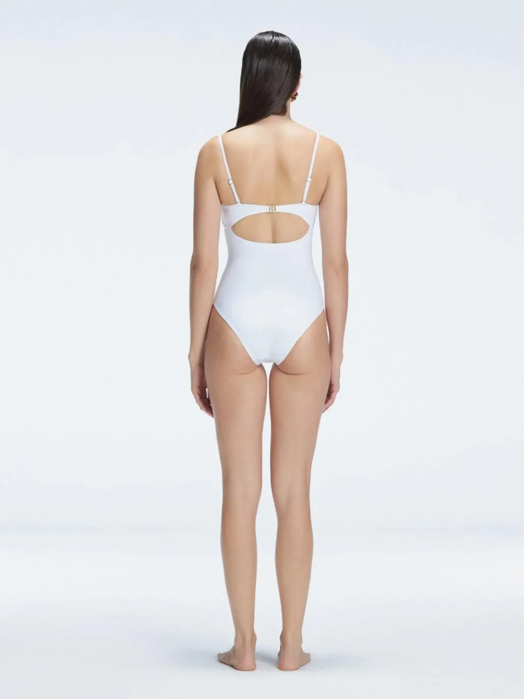 Zephyrine White Bandeau One Piece Swimsuit
